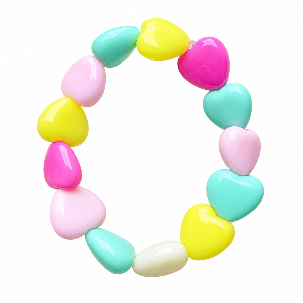 Bracciale cuori resina new colours