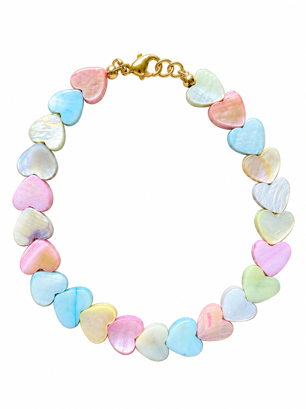 Bracciale cuori madreperla