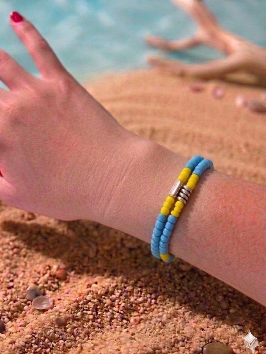 Bracciale semirigido di perline