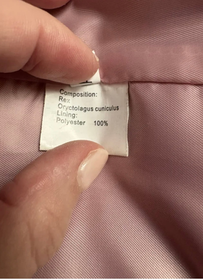 Pelliccia corta rosa