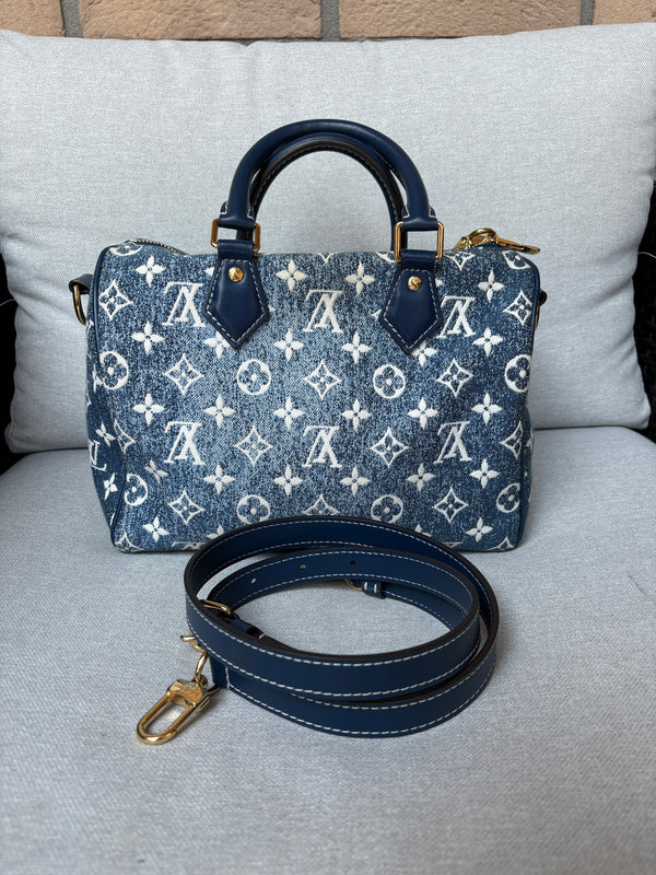 Louis Vuitton Speedy denim bandouliere
