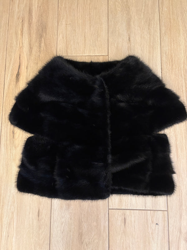 Gilet di visone nero