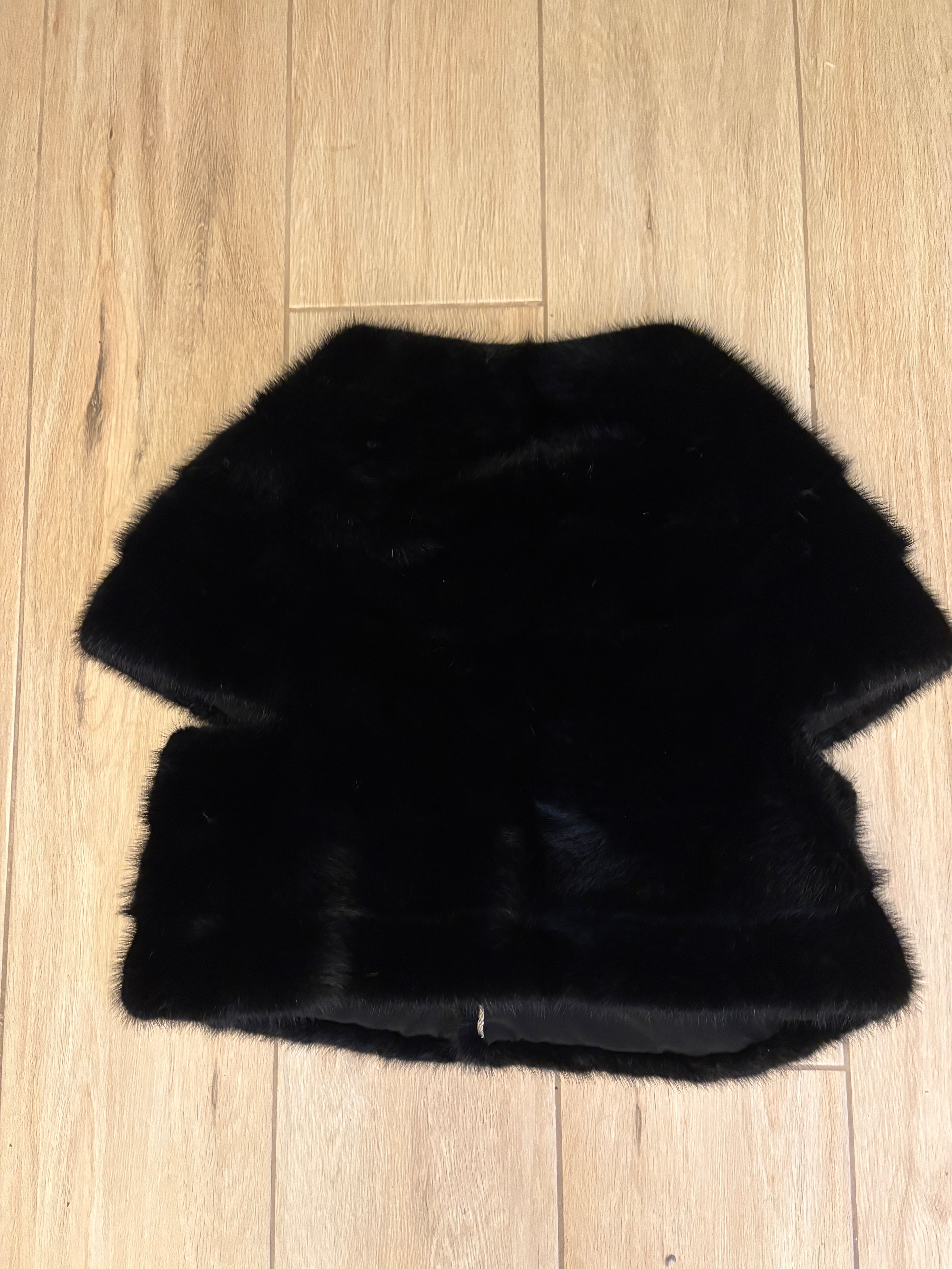 Gilet di visone nero
