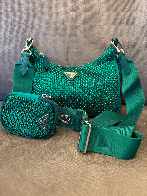 Prada re edition con cristalli