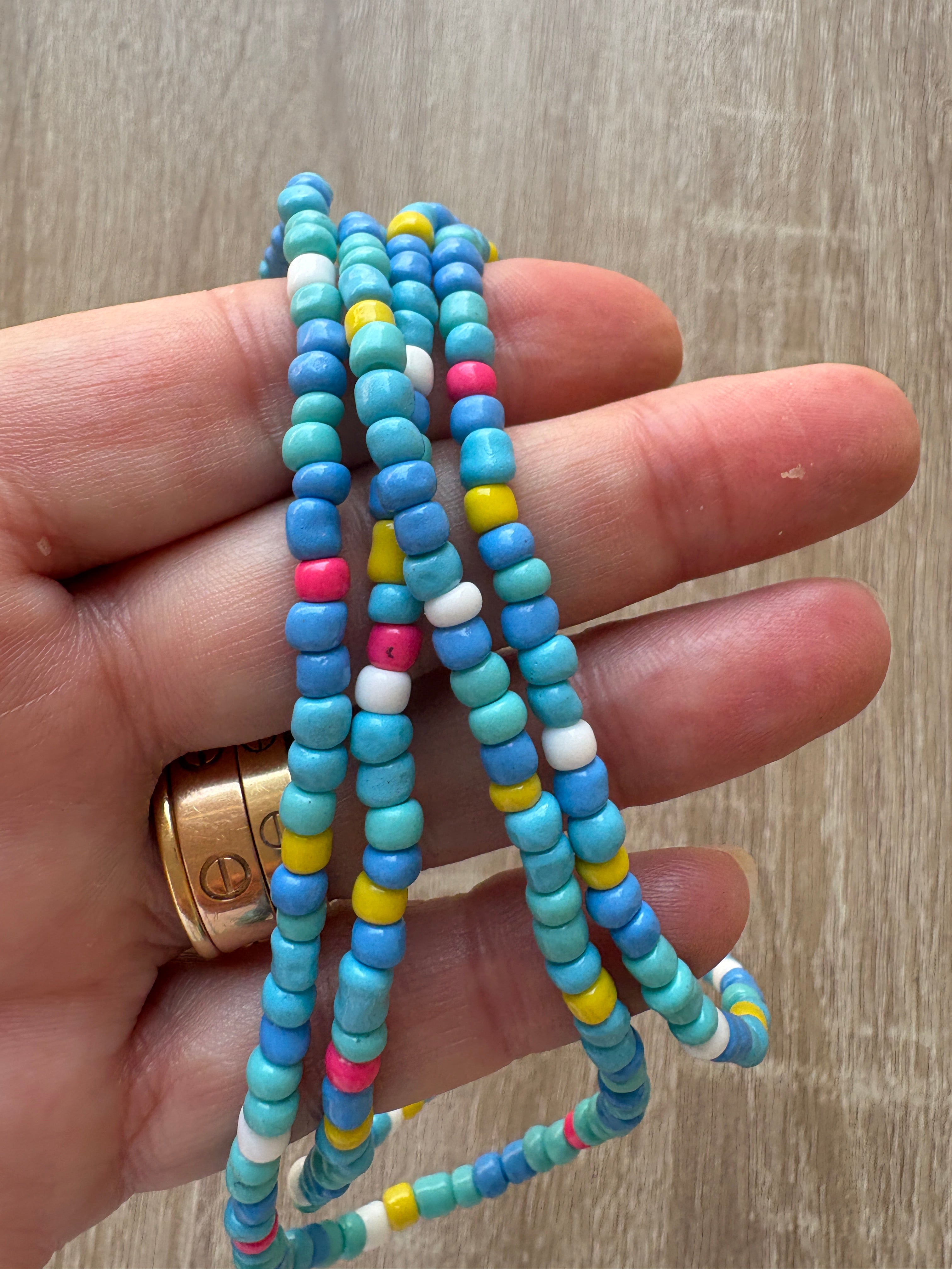 Collana perline extra lunga