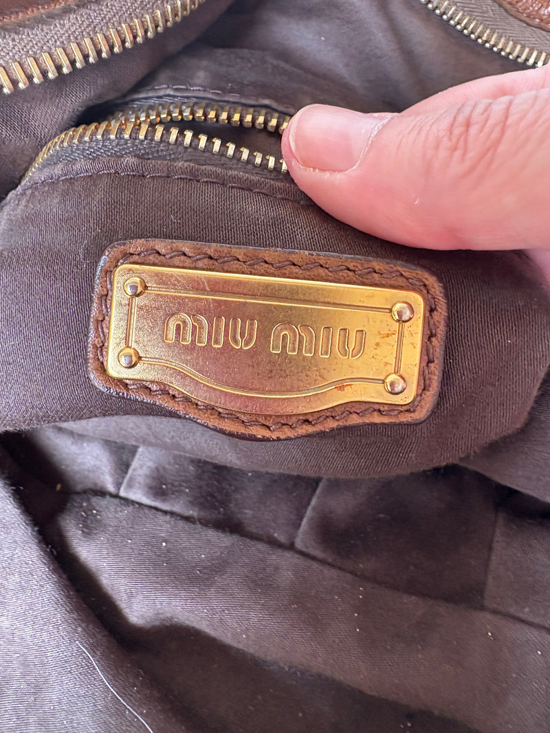 Miu Miu shopping trapuntata con tracolla