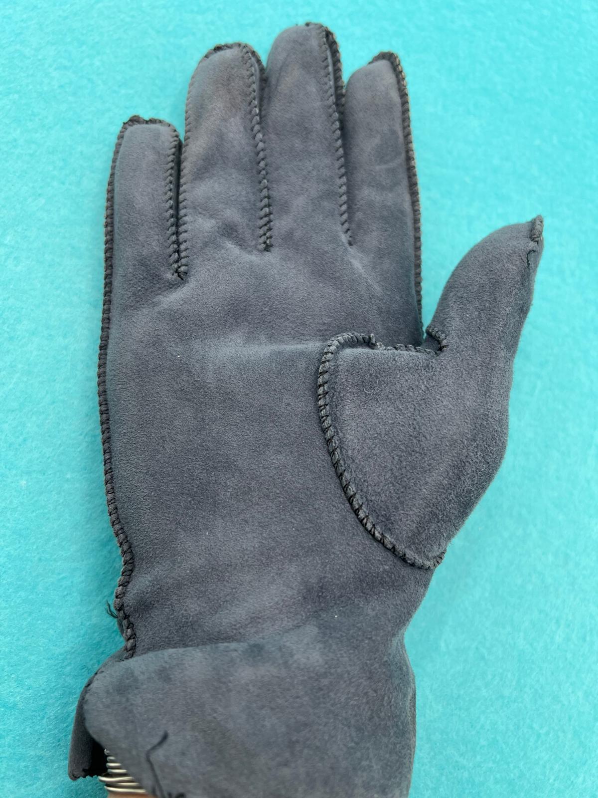 Guanti in Suede azzurri