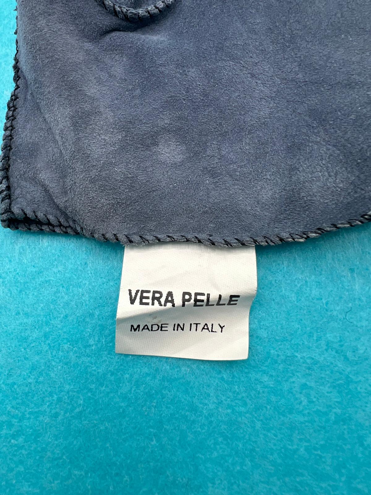 Guanti in Suede azzurri