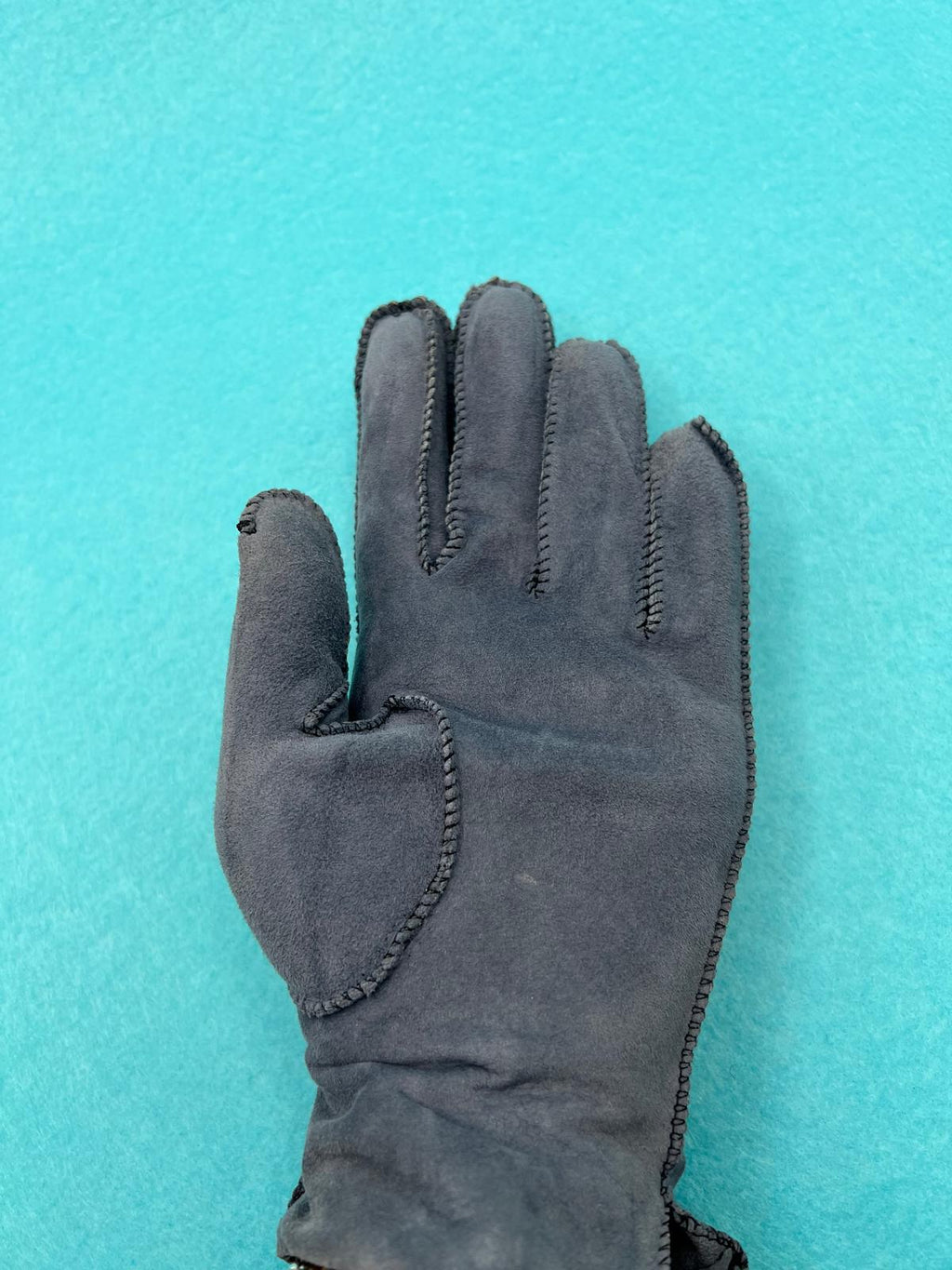 Guanti in Suede azzurri