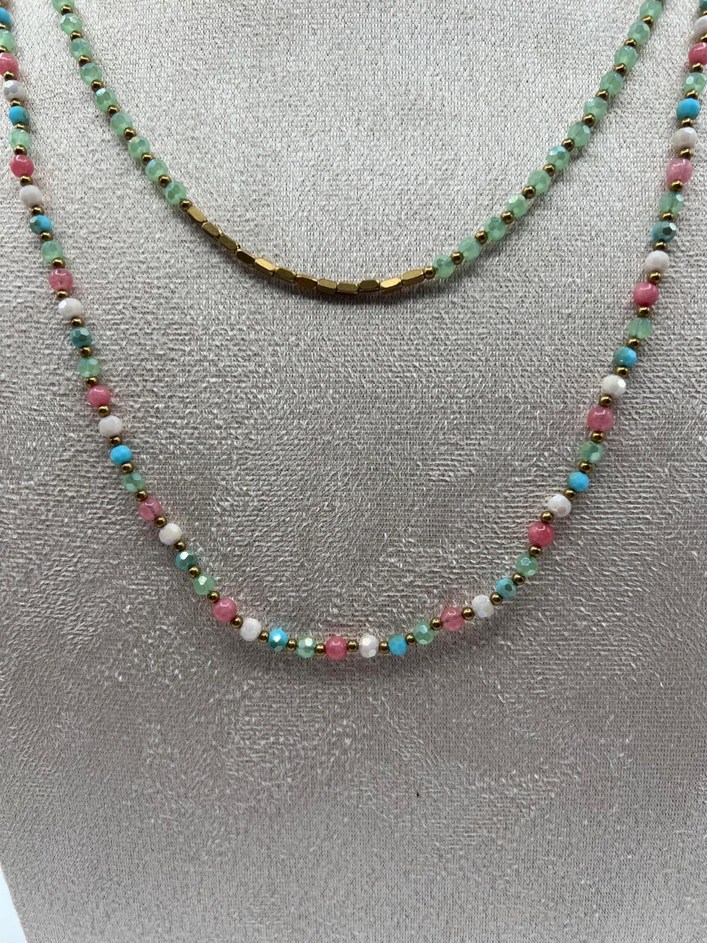 Collana doppia perline