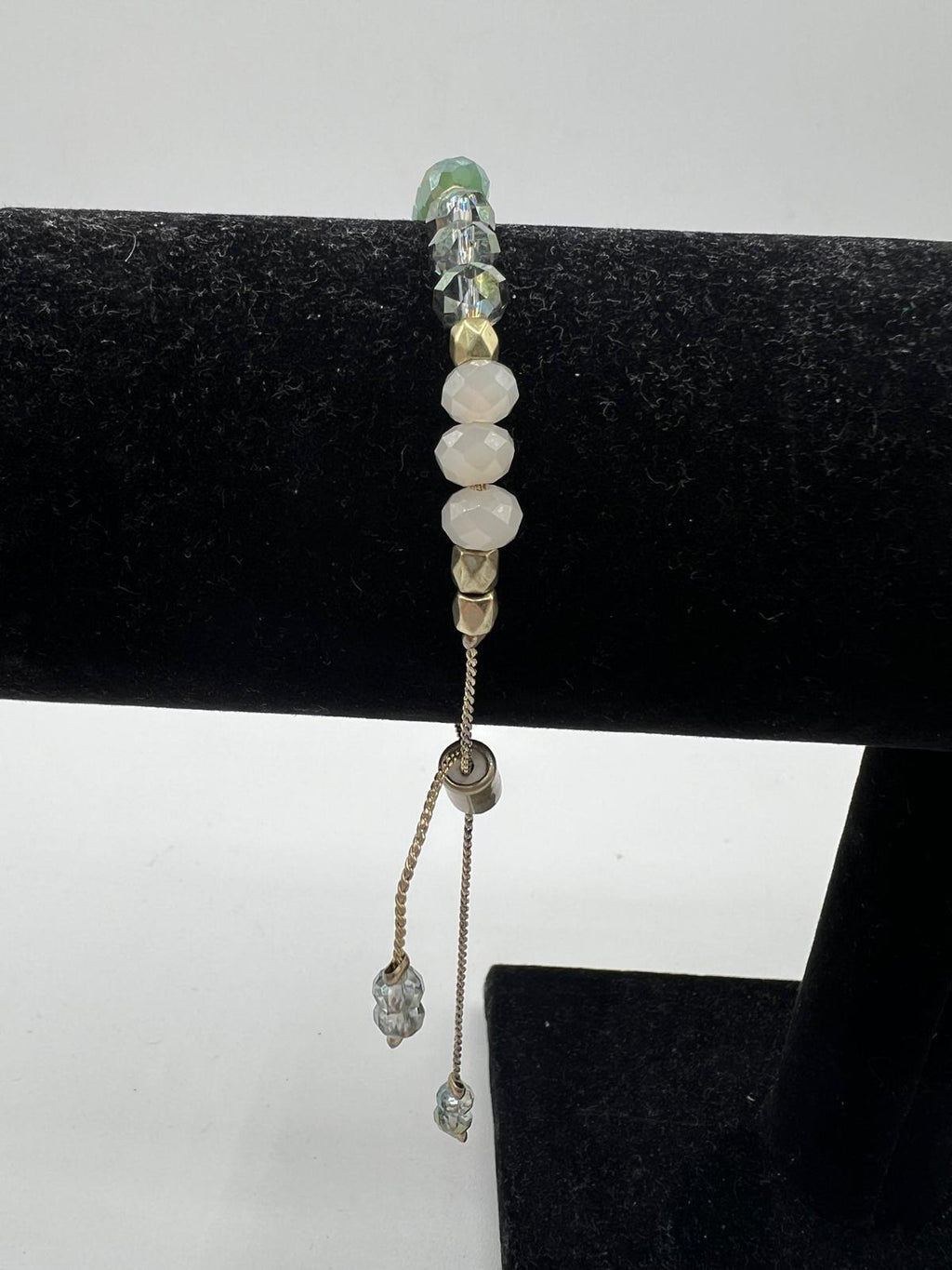 Bracciale perline verde acqua