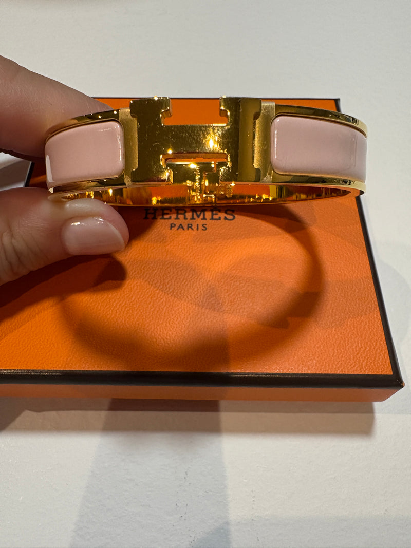 Hermès bracciale clic h rosa