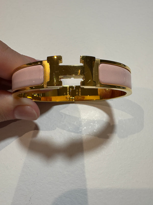 Hermès bracciale clic h rosa